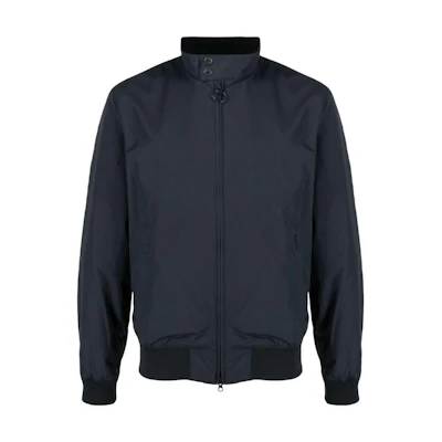 Barbour SS23 Solid Color Zip-Up Jacket - Blue MCA0412NY71