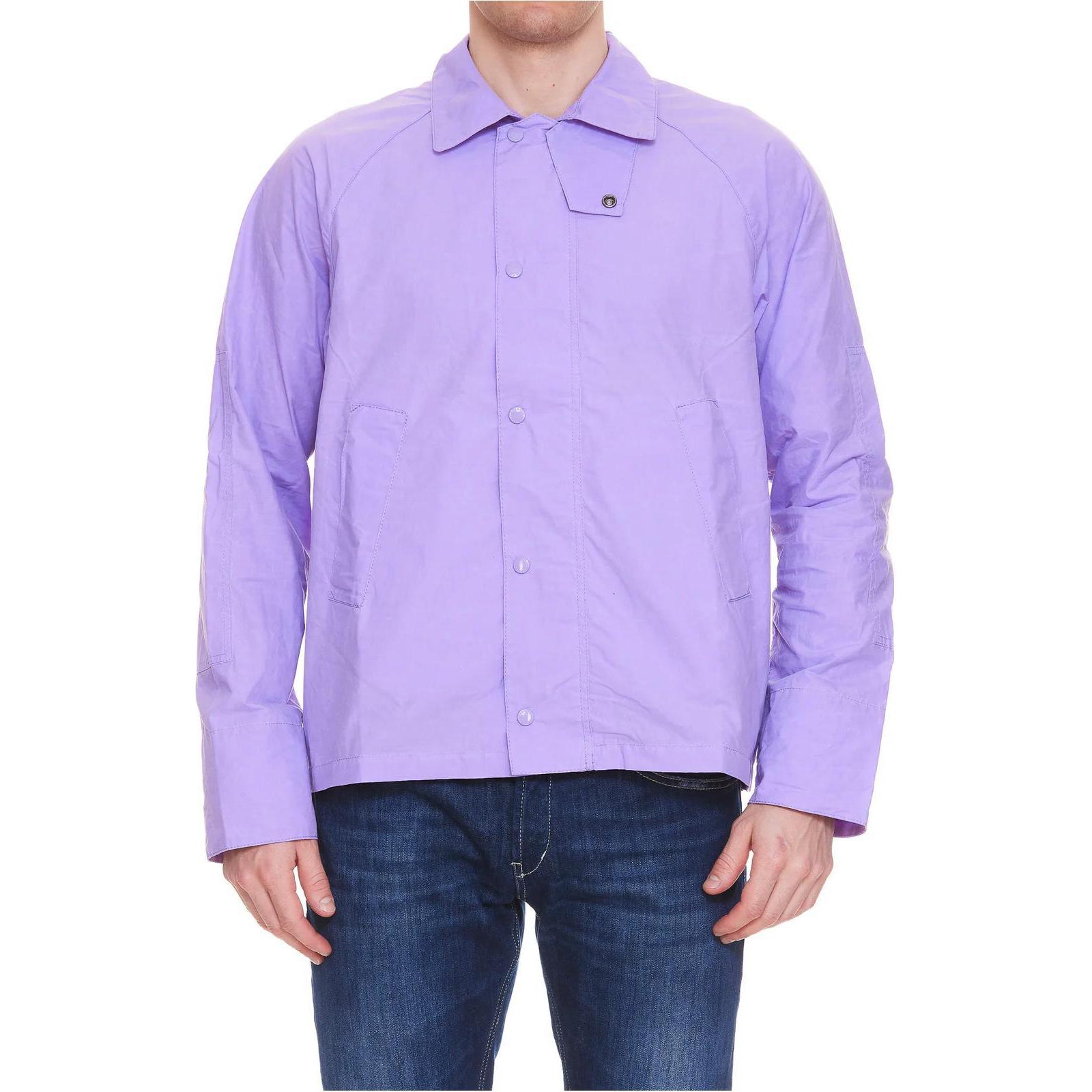 Barbour SS23 Solid Purple Long-Sleeve Single-Breasted Jacket MCA0800PU11