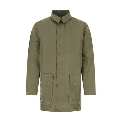 Barbour SS23 Solid Single-Breasted Long-Sleeve Jacket Army Green MCA0757GN52