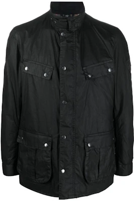 Barbour SS23 黑色蠟質外套 - 單色設計, 立領, 大口袋 MWX1468BK11 Buy Barbour SS23 黑色蠟質外套 - 單色設計, 立領, 大口袋 MWX1468BK11