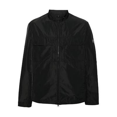 Barbour SS24 Black Zip-Up Long Sleeve Jacket with Stand Collar MCA0984-BLACK