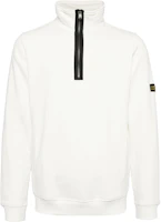 Barbour SS24 Logo Appliqué Half-Zip High-Neck Oversized Sweatshirt White Men MOL0648 Barbour SS24 Logo Appliqué Half-Zip High-Neck Oversized Sweatshirt White Men MOL0648