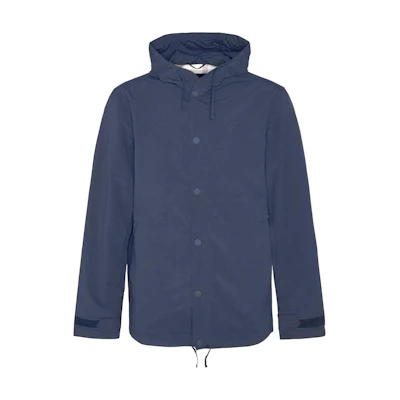 Barbour SS24 Logo Embroidered Hooded Rain Jacket Mens Navy Blue MSP0103NY71