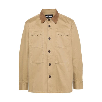 Barbour SS24 Loose Fit Colorblock Long Sleeve Jacket - Camel Brown MOS0361BR94