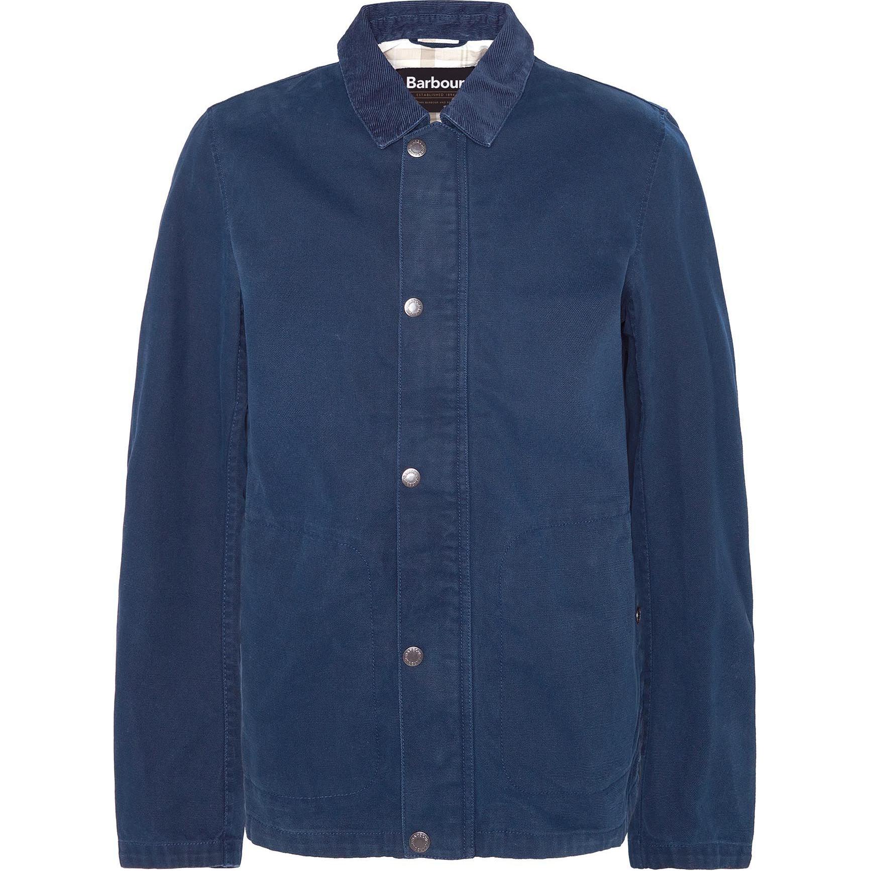 Barbour SS24 Navy Blue Solid Single-Breasted Casual Long-Sleeve Jacket MCA0998NY71