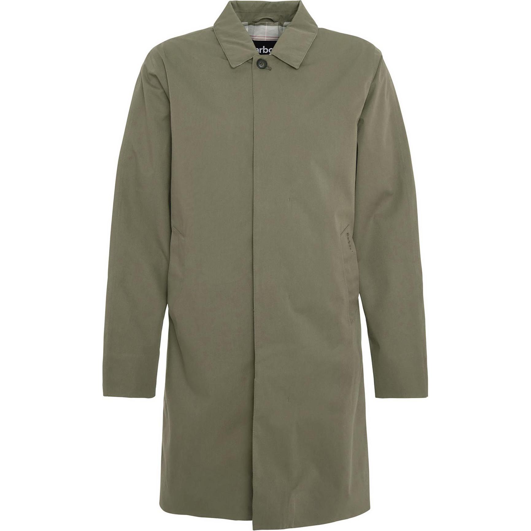 Barbour SS24 Olive Green Waterproof Long Sleeve Mid-Length Jacket for Men MWB0856OL31