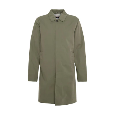 Barbour SS24 Olive Green Waterproof Long Sleeve Mid-Length Jacket for Men MWB0856OL31