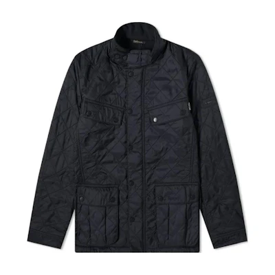 Barbour SS24 Solid Color Casual Stand-Up Collar Jacket Blue MQU0365NY91