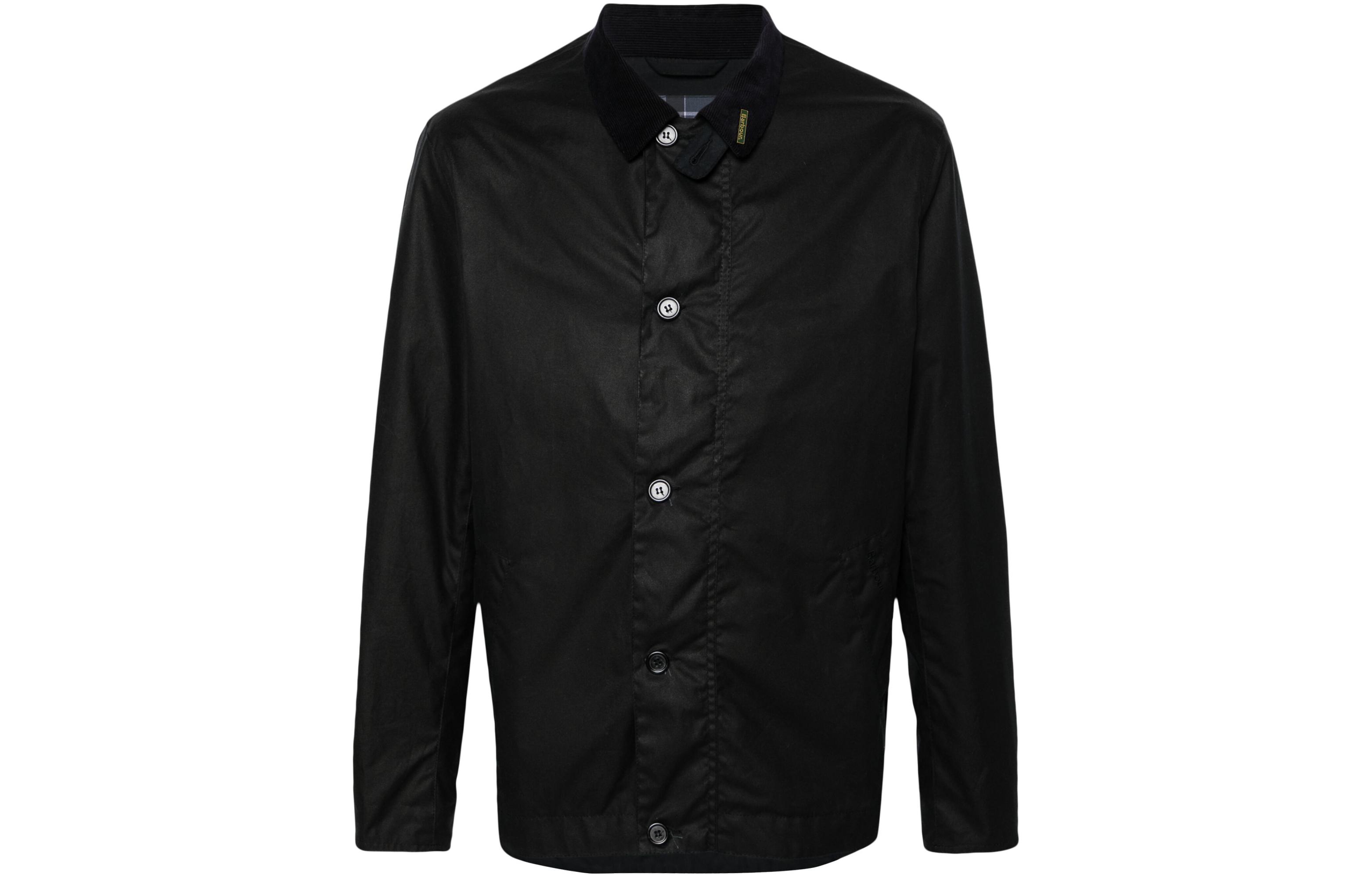 Barbour SS24 Solid Color Collared Long Sleeve Jacket Midnight Blue () MWX2293
