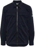Barbour SS24 Solid Logo Zip Jacket Navy Blue Outerwear MOS0370 Barbour SS24 Solid Logo Zip Jacket Navy Blue Outerwear MOS0370