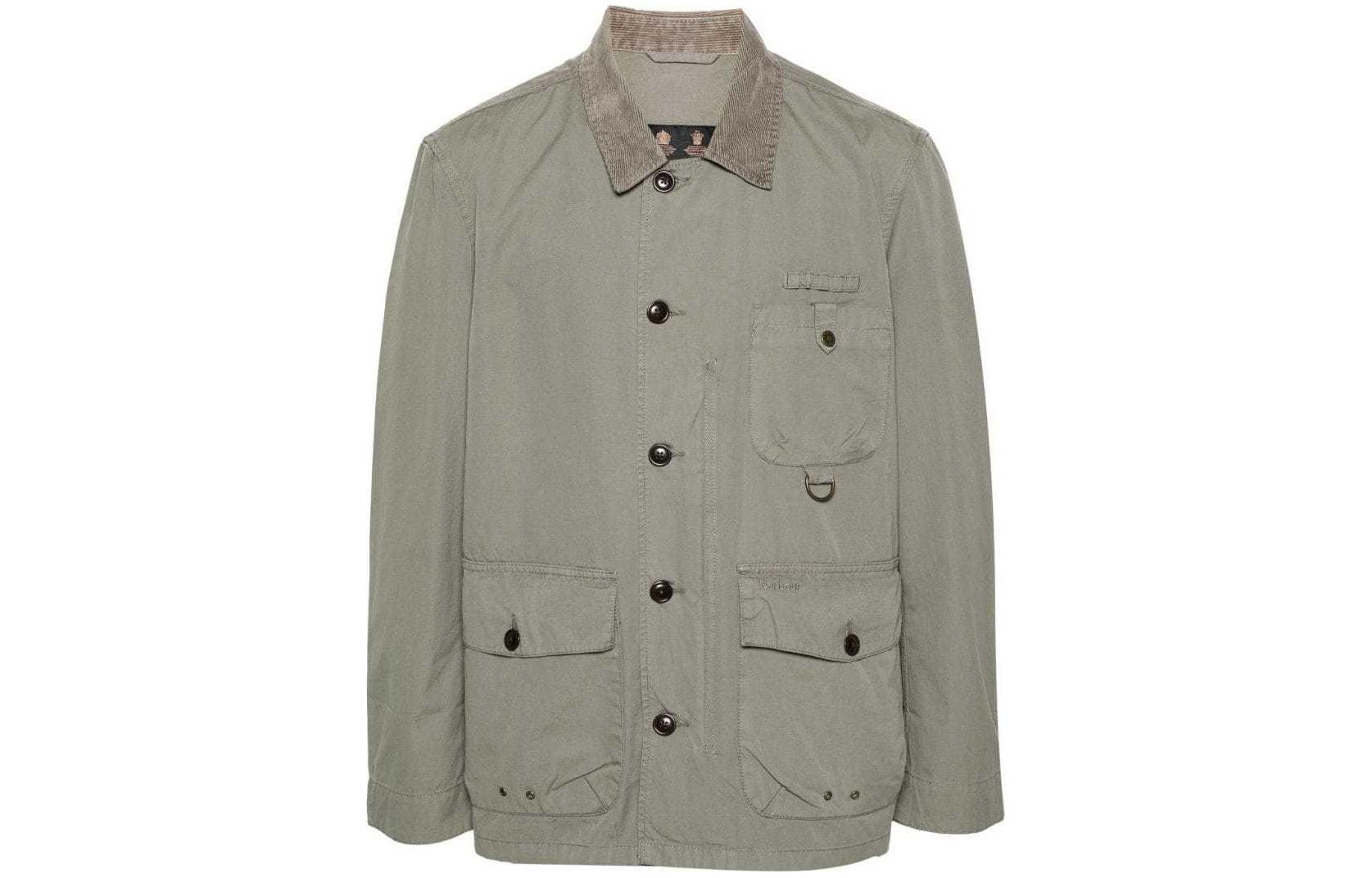 Barbour SS24 Solid Teal Casual Jacket with Single-Breasted Pockets MCA0972GN11