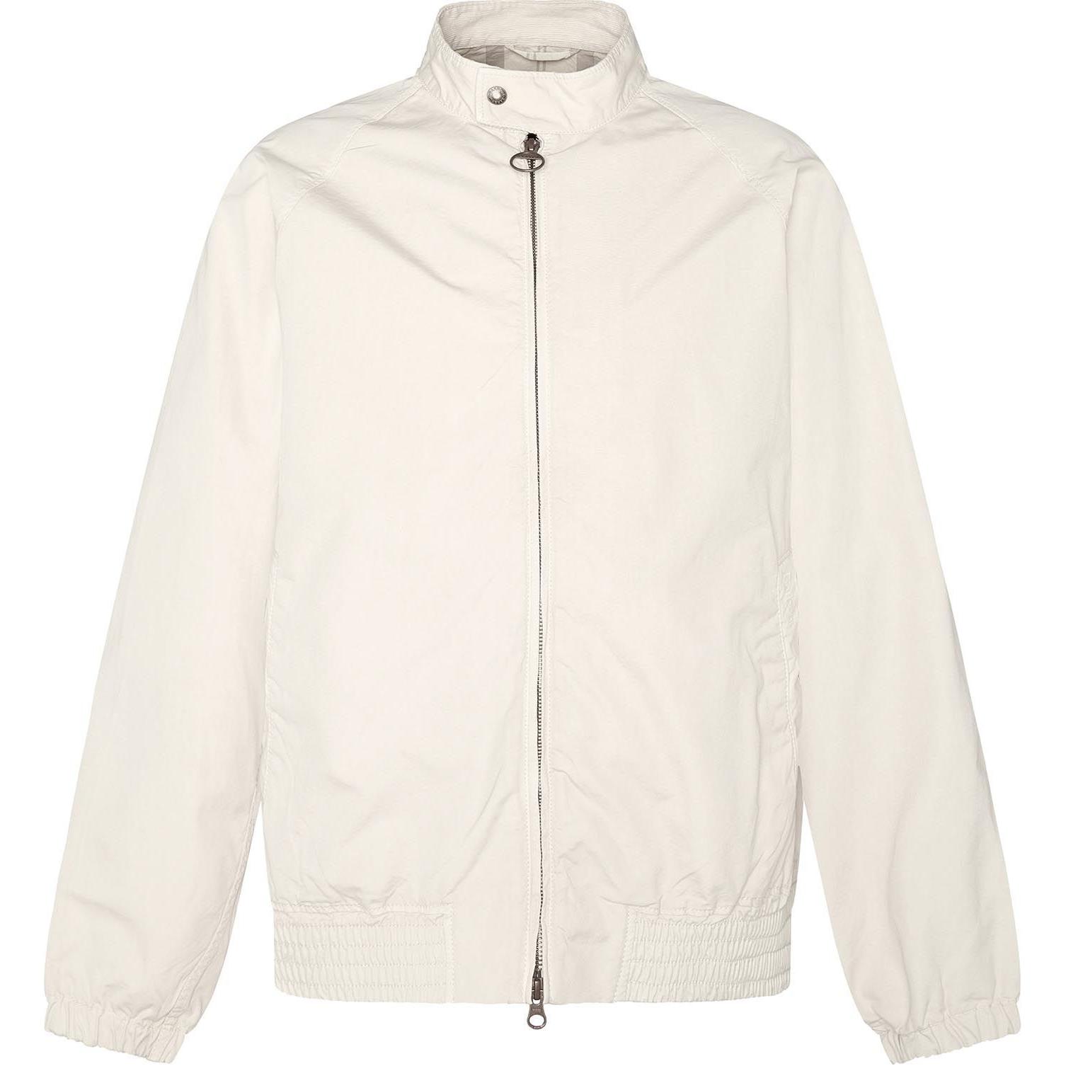 Barbour SS24 Solid Zip Casual Jacket in Off-White MCA0996ST17