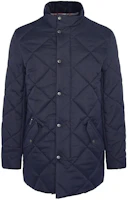 Barbour Standford Chelsea Quilted High Neck Jacket Navy Blue Mens Casual Outerwear MQU1755NY91 Barbour Standford Chelsea Quilted High Neck Jacket Navy Blue Mens Casual Outerwear MQU1755NY91
