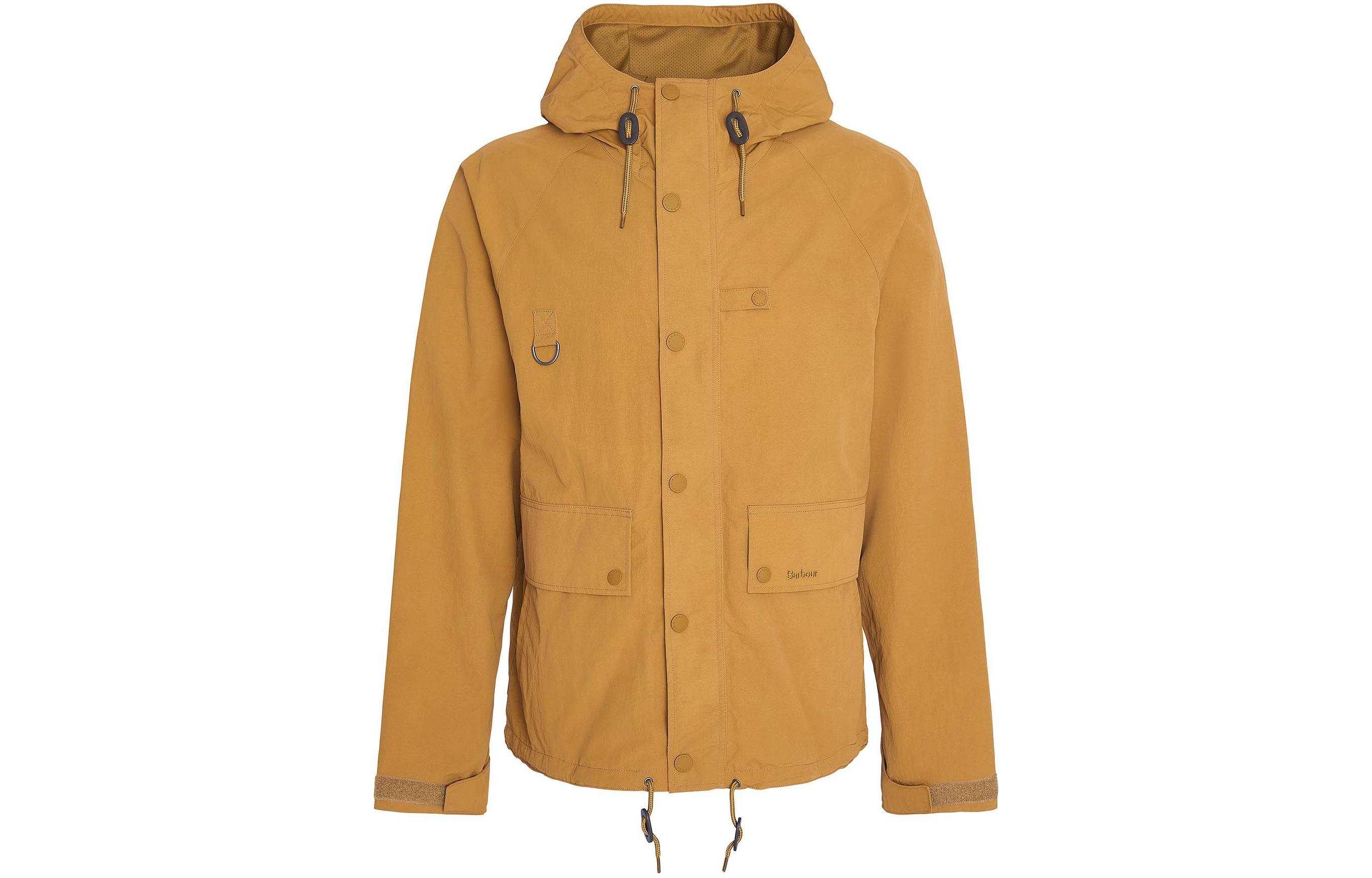 Barbour Utility Spey Showerproof Jacket Loose Fit Hoodie - Tan Brown MSP0098SN51
