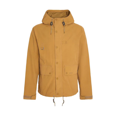 Barbour Utility Spey Showerproof Jacket Loose Fit Hoodie - Tan Brown MSP0098SN51