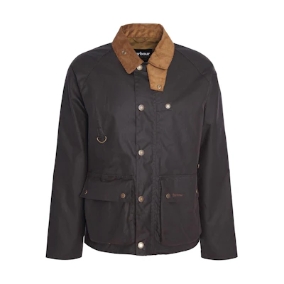 Barbour Utility Spey Waxed Jacket Brown Long Sleeve Button-Up Coat MWX2287OL71