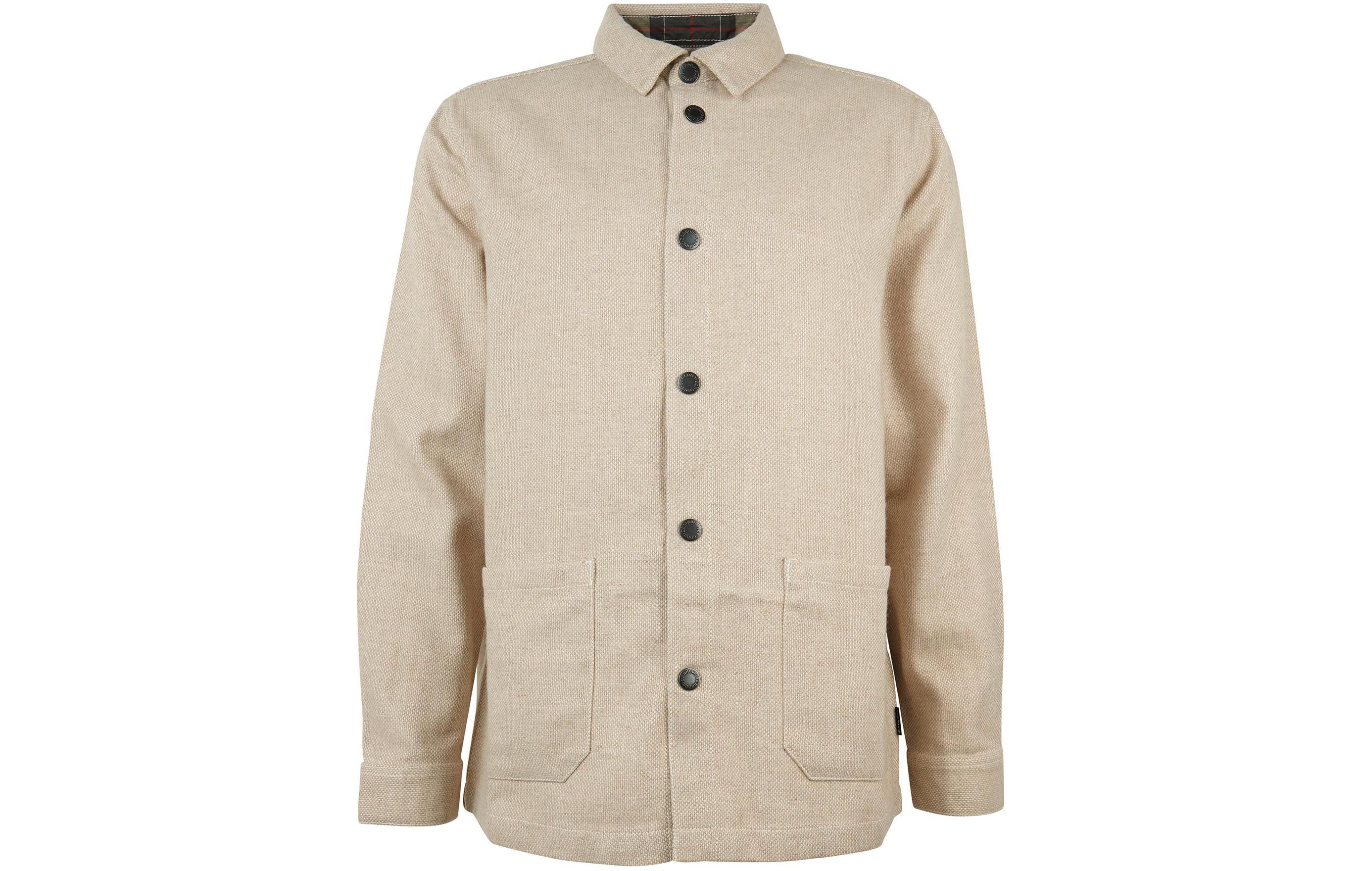 Barbour Waterhill Beige Tailored Long Sleeve Overshirt Jacket for Men MOS0320ST39