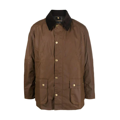 Barbour Waxed Cotton Jacket Brown Long Sleeve with Collar MWX0339BR31