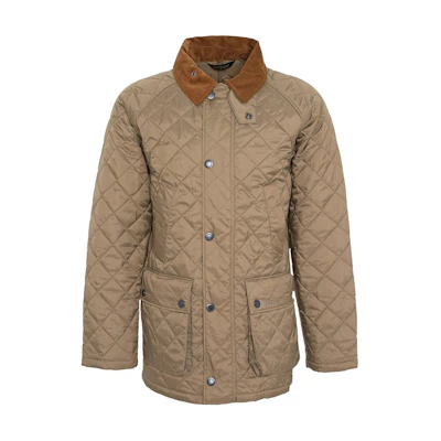 Barbour Waxed Cotton Jacket Tan Long Sleeve Zip-Up Collar MQU1638BE33