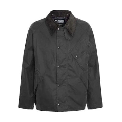 Barbour Waxed Cotton Single-Breasted Jacket Black Long Sleeve MWX2379BK71