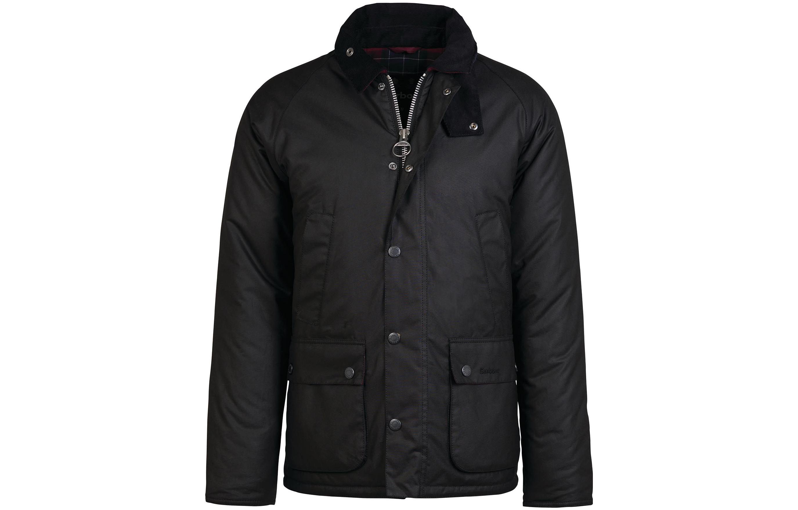 Barbour Waxed Jacket Black Dual Front Pockets Classic Style MWX2111BK71