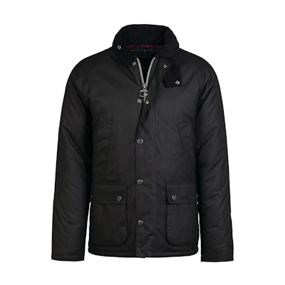 Barbour Waxed Jacket Black Dual Front Pockets Classic Style MWX2111BK71