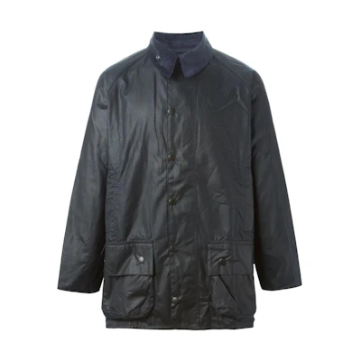 Barbour Waxed Jacket Navy Single-Breasted Solid Color MWX0017NY91