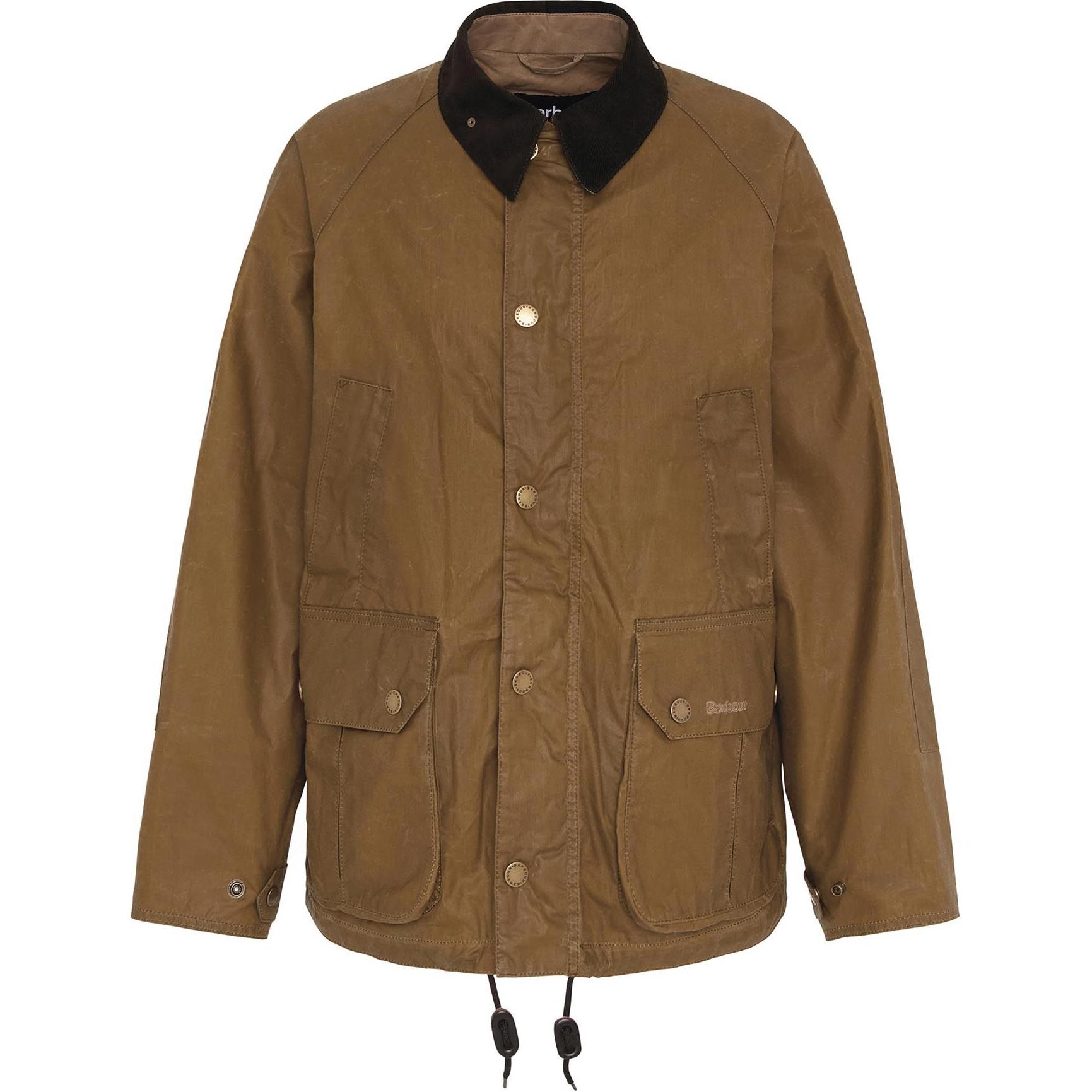 Barbour Waxed Jacket Sand Color with Adjustable Waist and Metal Slider MWX2280SN31