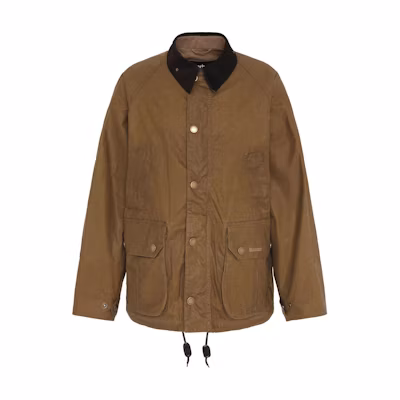 Barbour Waxed Jacket Sand Color with Adjustable Waist and Metal Slider MWX2280SN31
