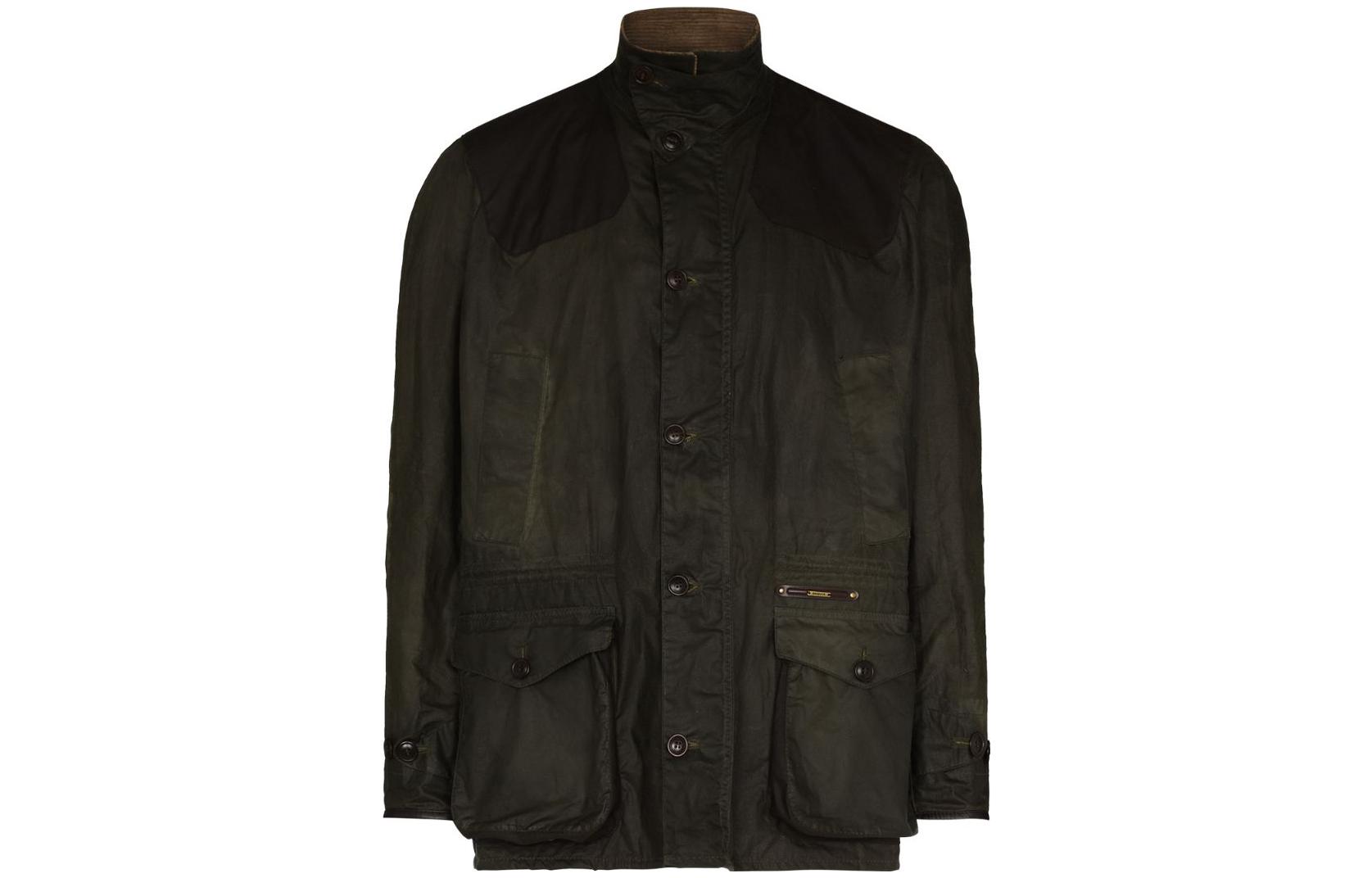 Barbour Waxed Jacket with Shearling Collar Lining MWX1816OL51
