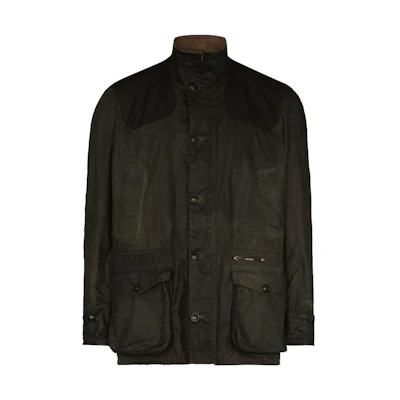 Barbour Waxed Jacket with Shearling Collar Lining MWX1816OL51