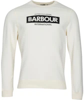 Barbour White Crewneck Pullover Sweatshirt with Letter Print MOL0345WH32 Barbour White Crewneck Pullover Sweatshirt with Letter Print MOL0345WH32