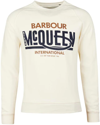 Barbour White Crewneck Sweatshirt with Letter Print Long Sleeves MOL0403WH32 Buy Barbour White Crewneck Sweatshirt with Letter Print Long Sleeves MOL0403WH32