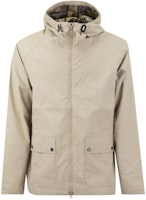 Barbour White Solid Hooded Zip-Up Jacket with Pockets MWB1003ST11 Barbour White Solid Hooded Zip-Up Jacket with Pockets MWB1003ST11