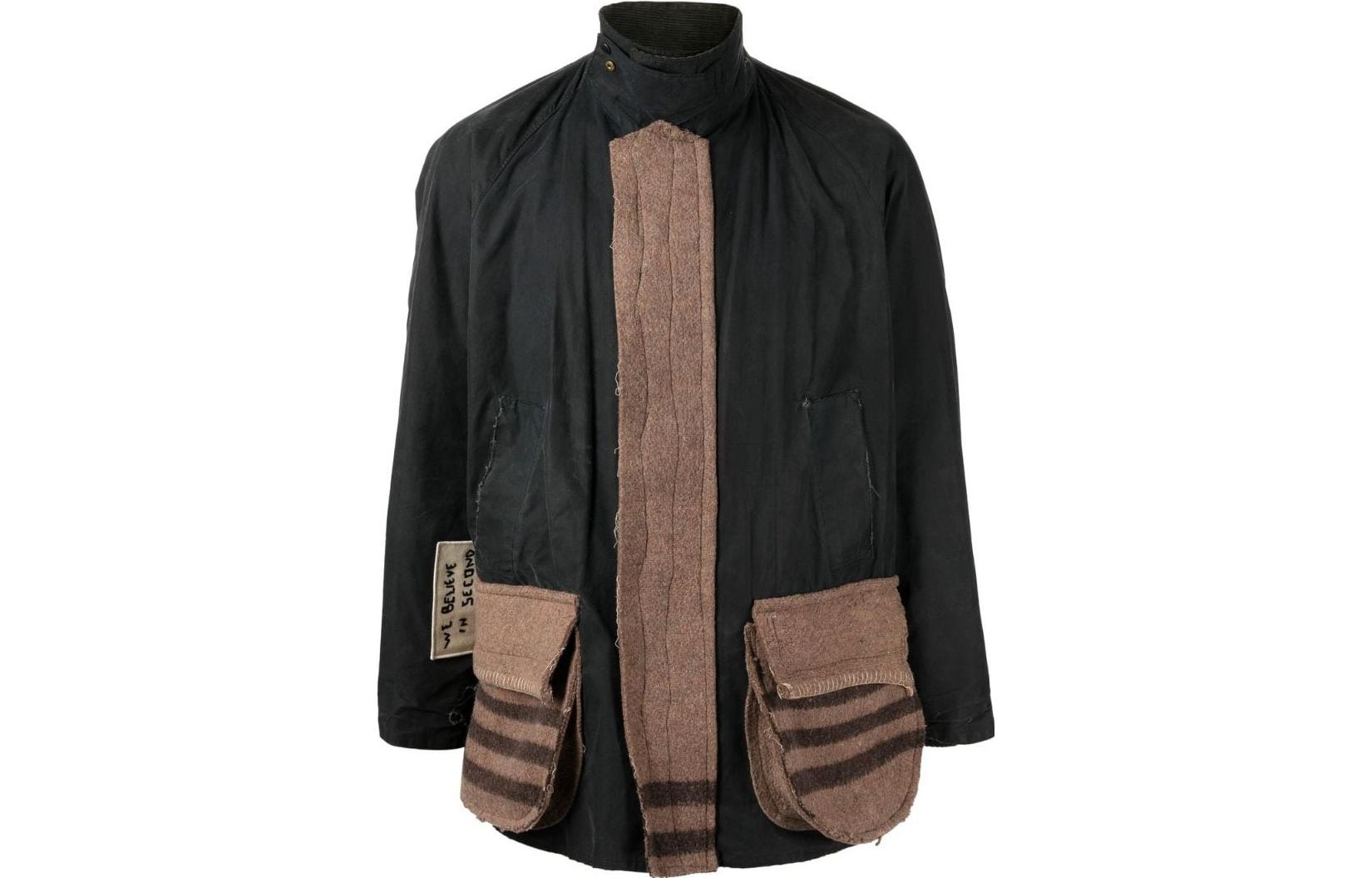 Barbour Windproof Jacket with Flap Pockets in Midnight Blue HWF002N