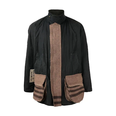 Barbour Windproof Jacket with Flap Pockets in Midnight Blue HWF002N