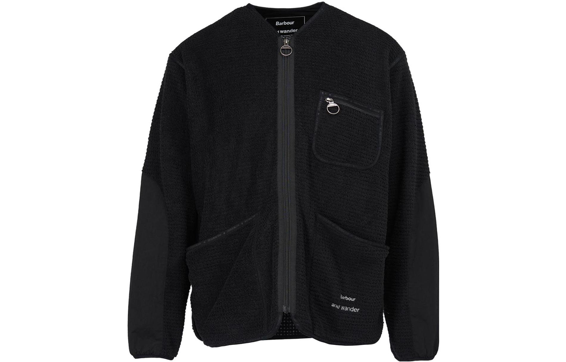 Barbour and wander FW22 Fleece Zip Pocket Jacket Men’s Black 8558599BK11