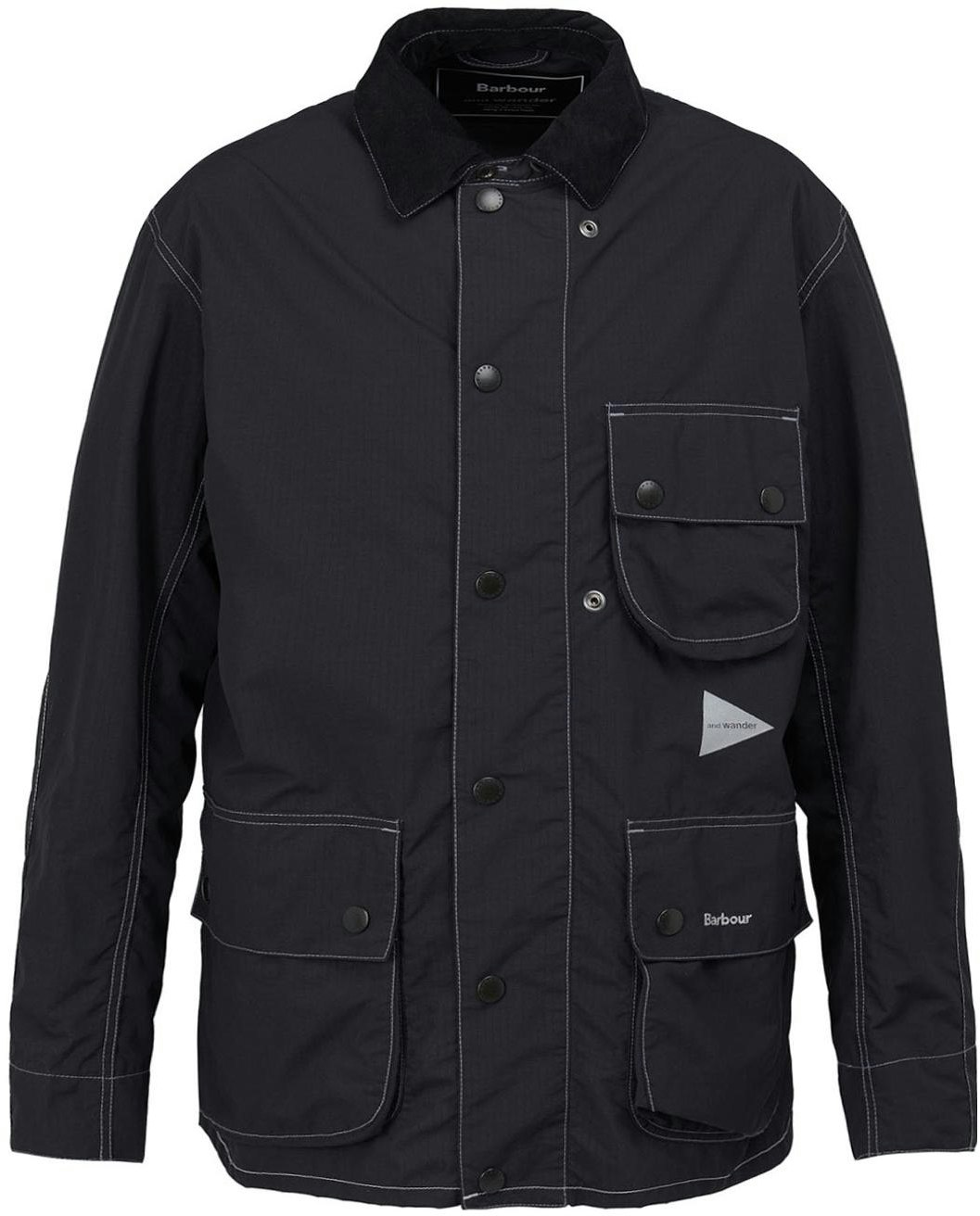 barbour-x-and-wander-fw-22-reflective-logo-jacket-black-mens-mca-0862-bk