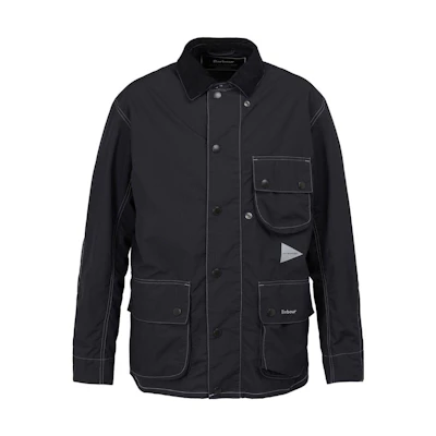 Barbour and wander FW22 Reflective Logo Jacket Black Mens MCA0862BK