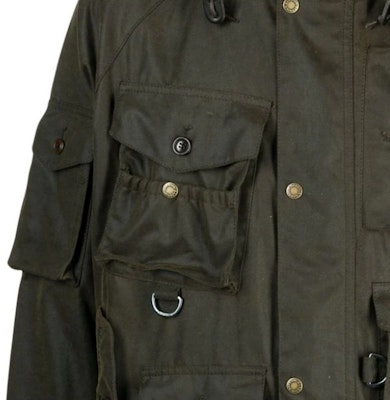 BARBOUR x Baracuta 哈佛联名男士橄榄棕连帽口袋夹克 FW23款式 MWX2219OL52 Sizing BARBOUR x Baracuta 哈佛联名男士橄榄棕连帽口袋夹克 FW23款式 MWX2219OL52