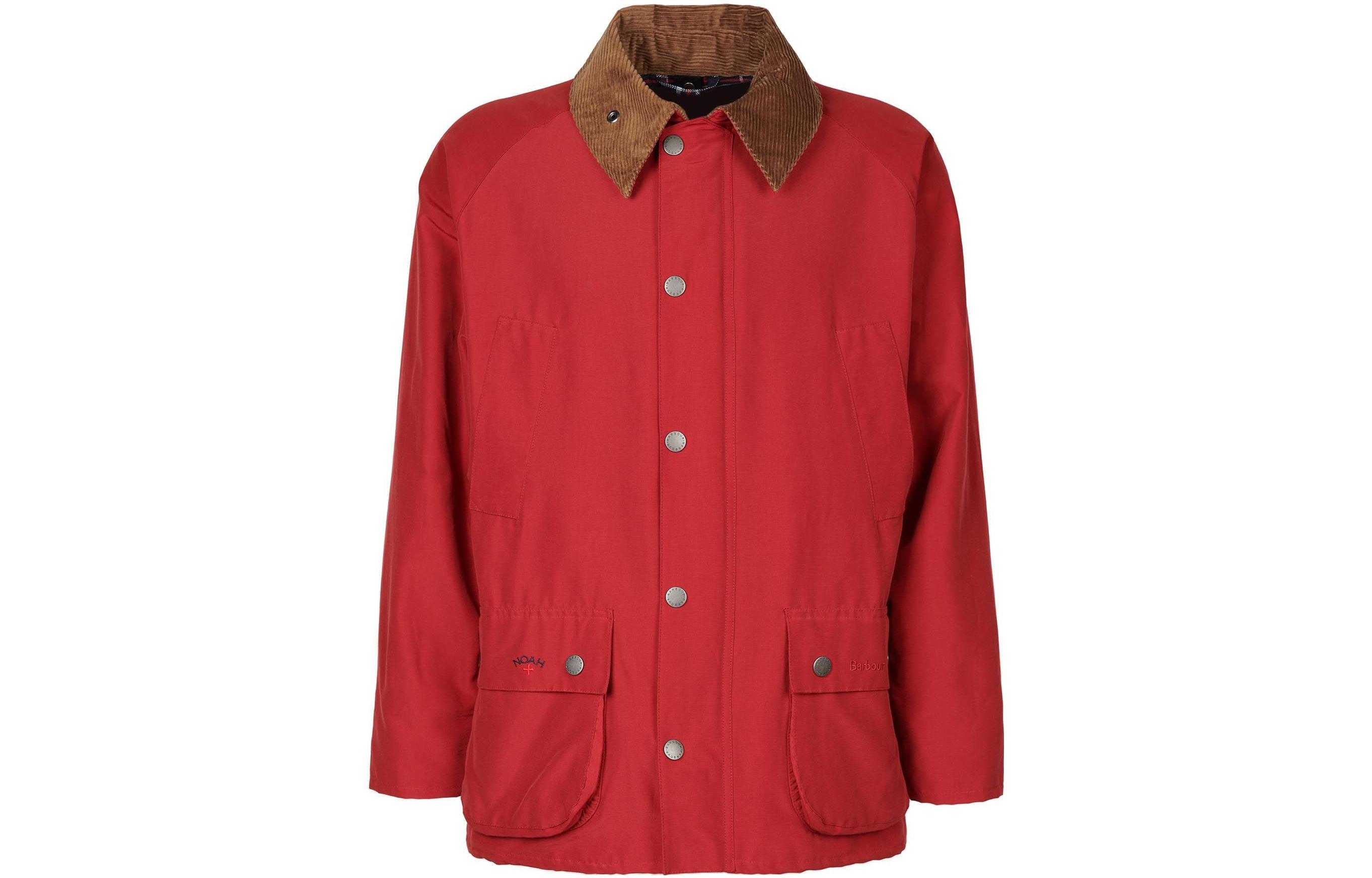 Barbour NOAH FW22 Burgundy Collared Casual Jacket Unisex MCA0921RE71