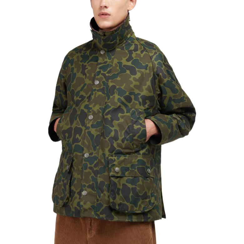 Shop Barbour x NOAH FW22 綠色迷彩Bedale蠟布外套 男女休閒外套 MWX2144OL72