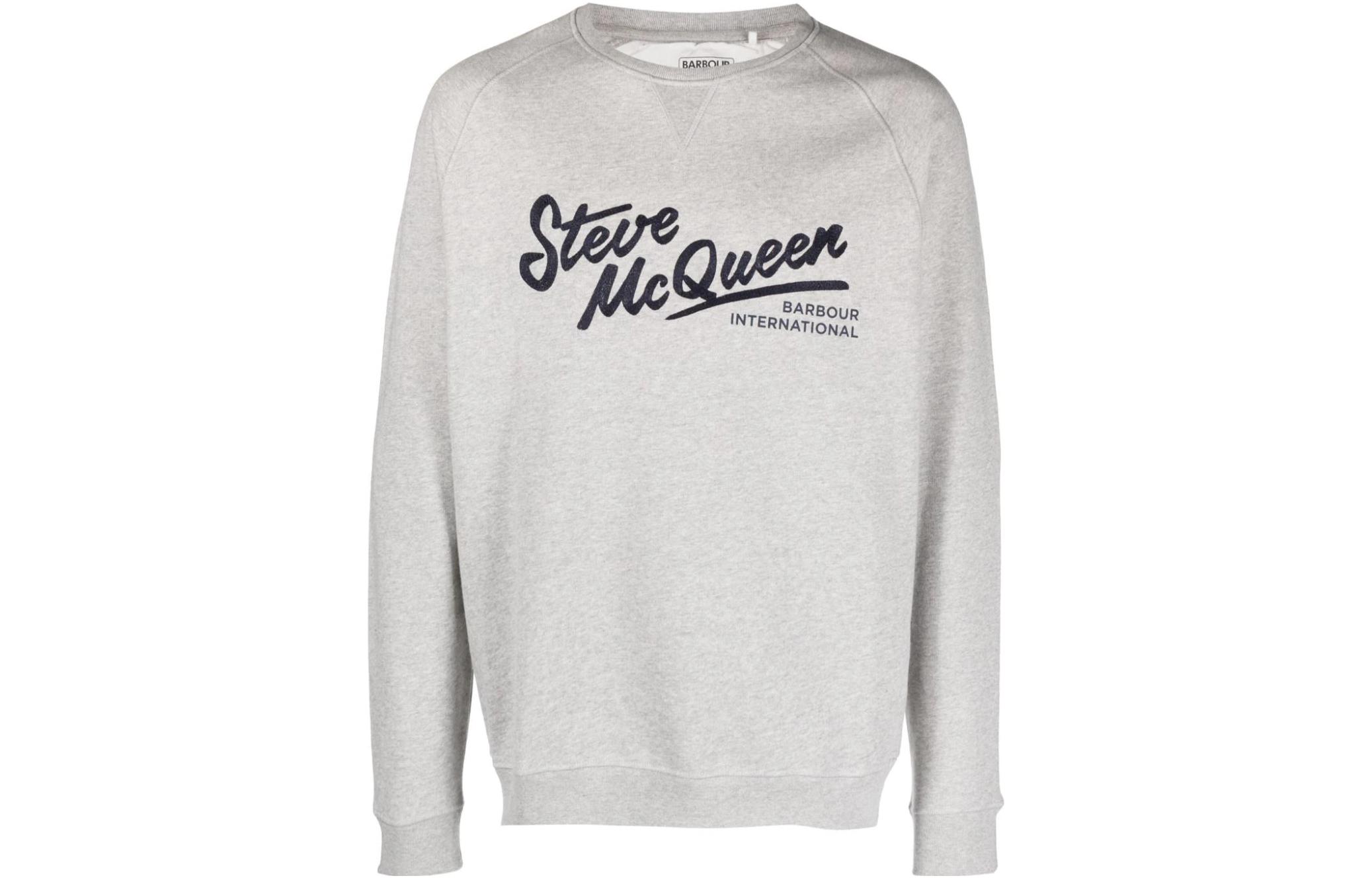 Barbour Steve McQueen Holts Grey Crewneck Sweatshirt Collaboration MOL0548