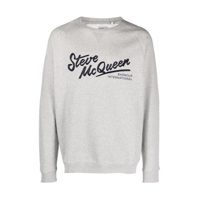 Barbour Steve McQueen Holts Grey Crewneck Sweatshirt Collaboration MOL0548