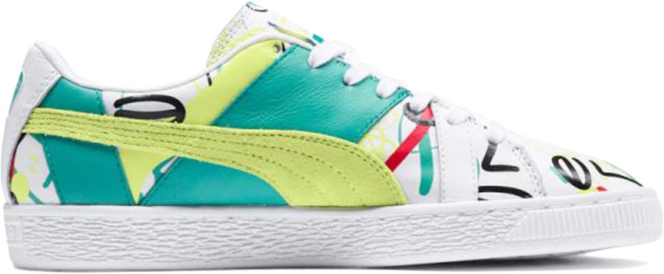 Puma Shantell Martin x Basket Graphic 'White Green Yellow' 366531-01 Order Puma Shantell Martin x Basket Graphic 'White Green Yellow' 366531-01
