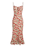 Bazalesas Spaghetti Strap Beach Dress Party Rose Bazalesas Spaghetti Strap Beach Dress Party Rose