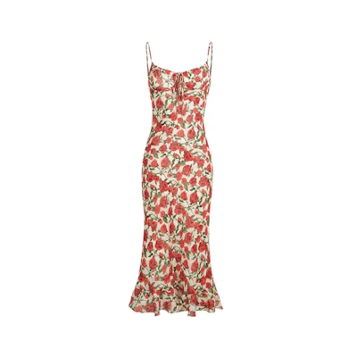 Bazalesas Spaghetti Strap Beach Dress Rose