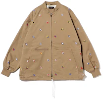 Beams All-Over Embroidered Spray Print Jacket Beige (). 3818004113924 Beams All-Over Embroidered Spray Print Jacket Beige (). 3818004113924