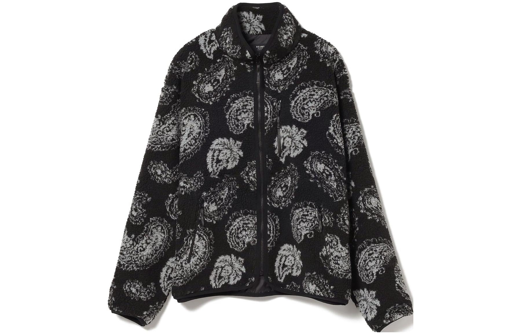 Beams All-Over Print Baseball Collar Slim Fit Jacket - 42-13-0063-459