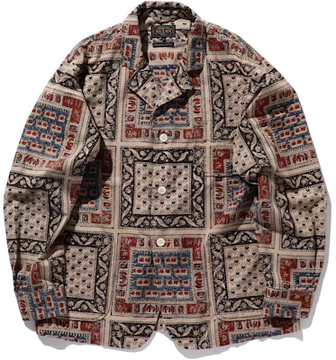 빔즈 올오버 프린트 싱글브레스트 자켓 네이비 블루 긴팔 3816021279179 Buy 빔즈 올오버 프린트 싱글브레스트 자켓 네이비 블루 긴팔 3816021279179